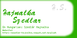 hajnalka szedlar business card